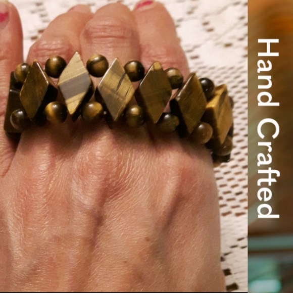 Beaded tigereye Stone stretchy bracelet - Picture 9 of 9